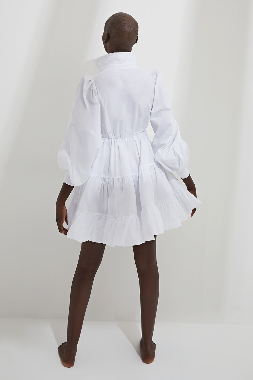 White cotton poplin dress discount