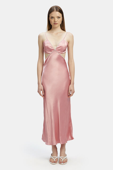 ROME DIAMONTE SLIP DRESS in colour VANILLA CREAM