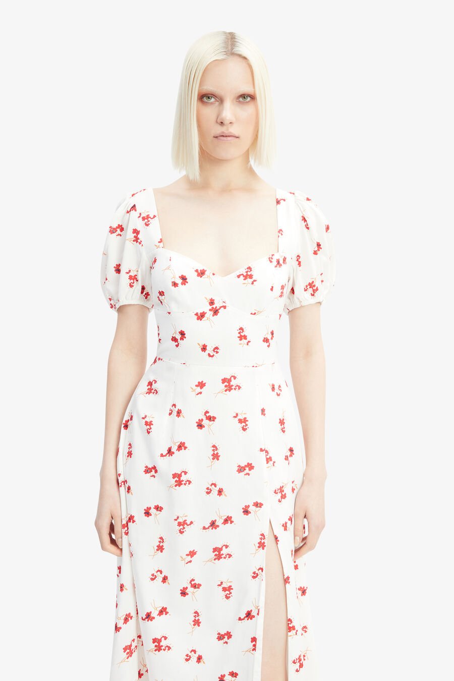 GILLIAN MIDI DRESS in colour Summer White Floral