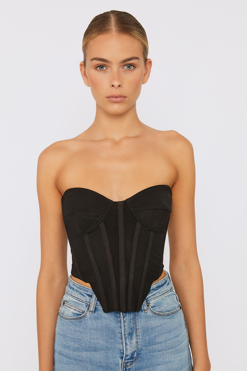 Mesh sales bustier top