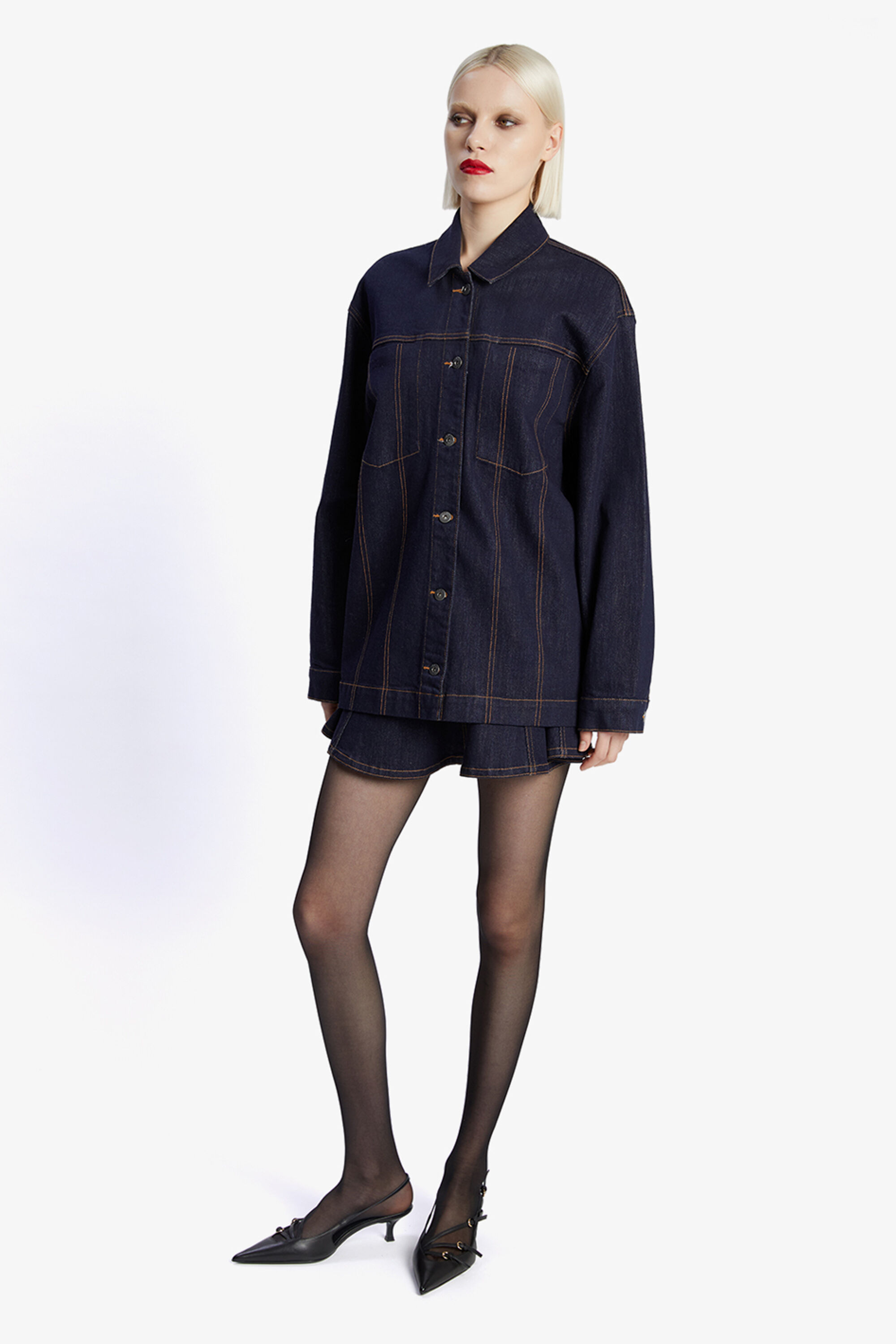 Keely Denim Jacket In Dark Bardot
