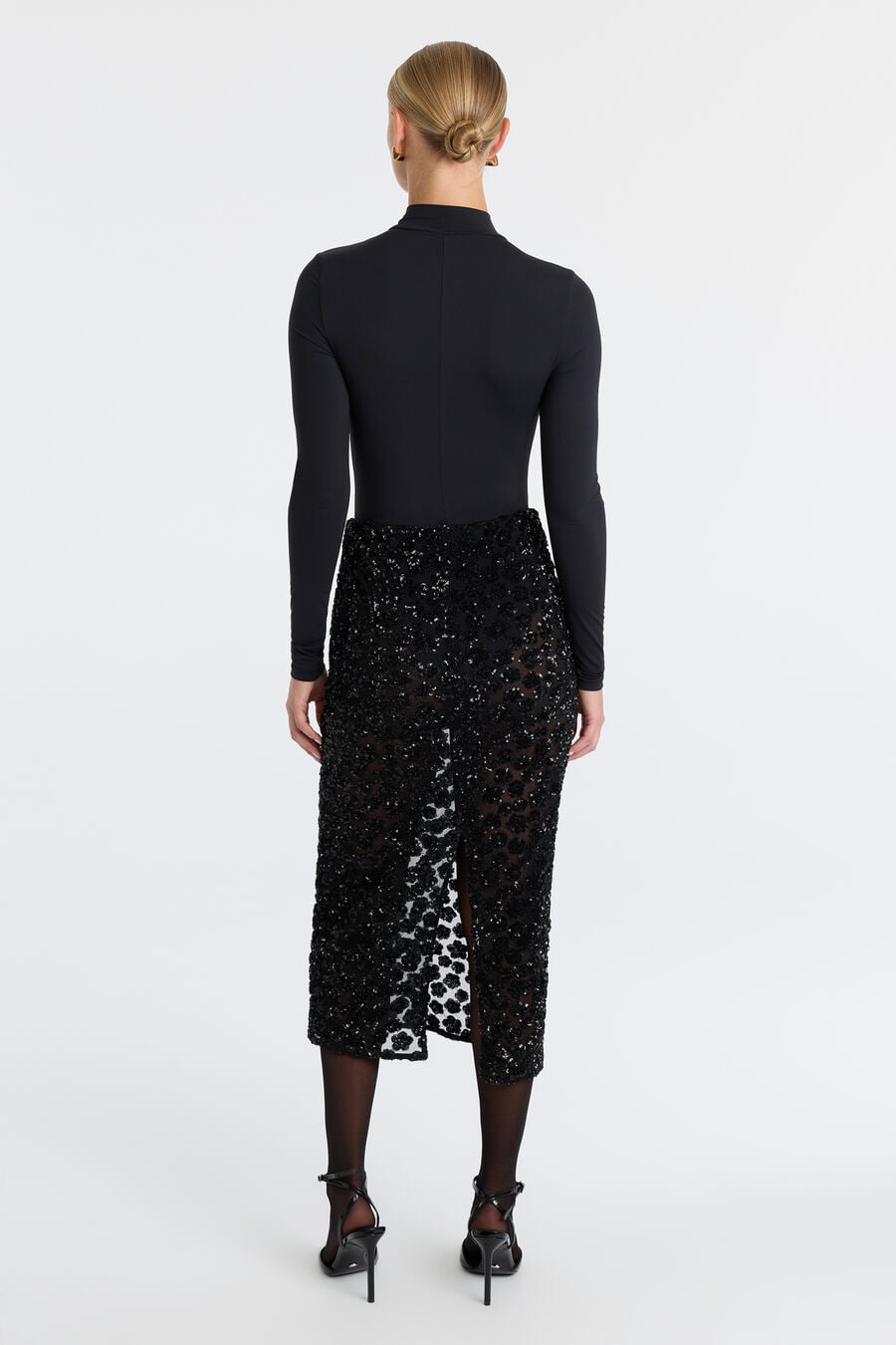 Sienna Sheer Sequin Midi Skirt