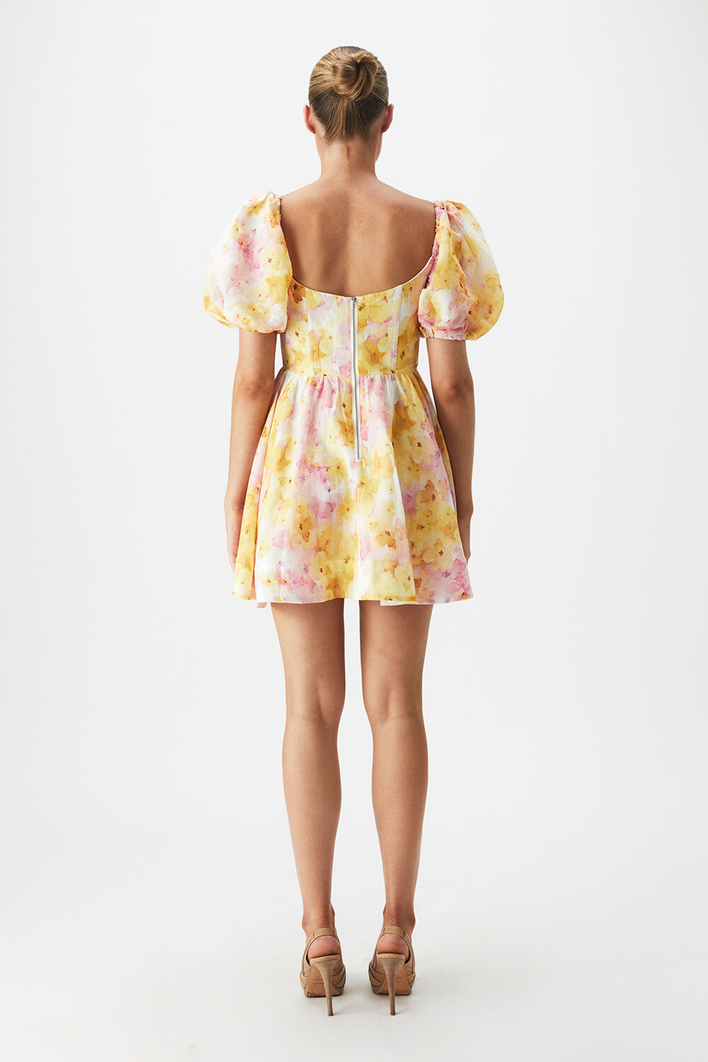 KIAH CORSET MINI DRESS in colour YELLOW IRIS