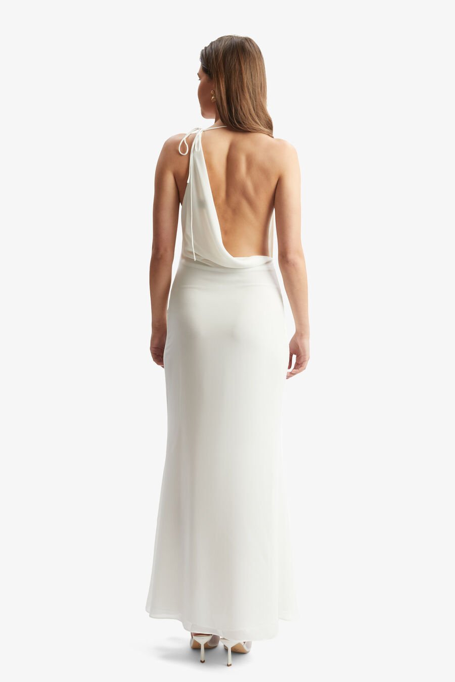 CHERIE COWL NECK MAXI DRESS in colour ORCHIDWHT