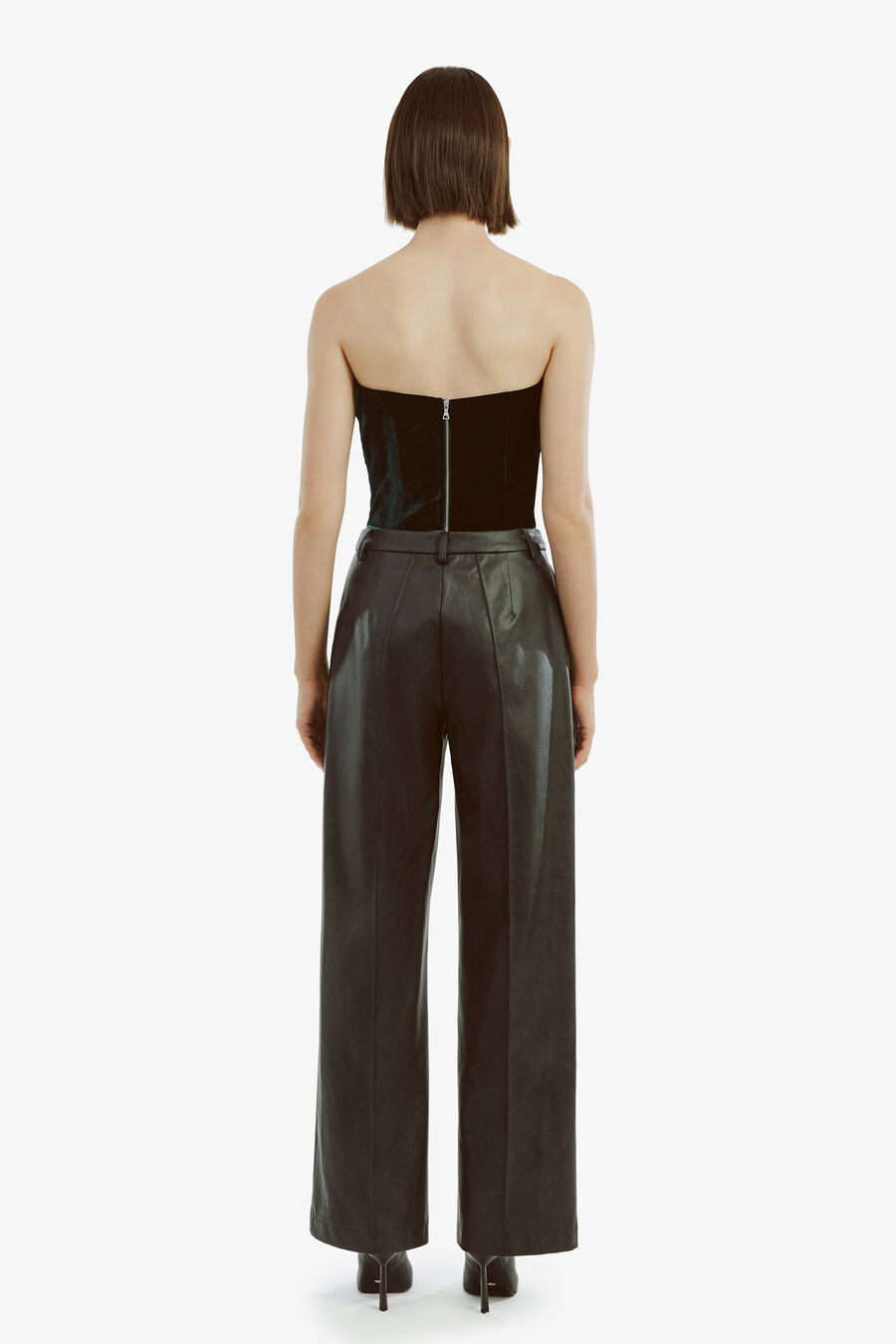 KAHLIA VELOUR BODYSUIT in colour EMERALD GR