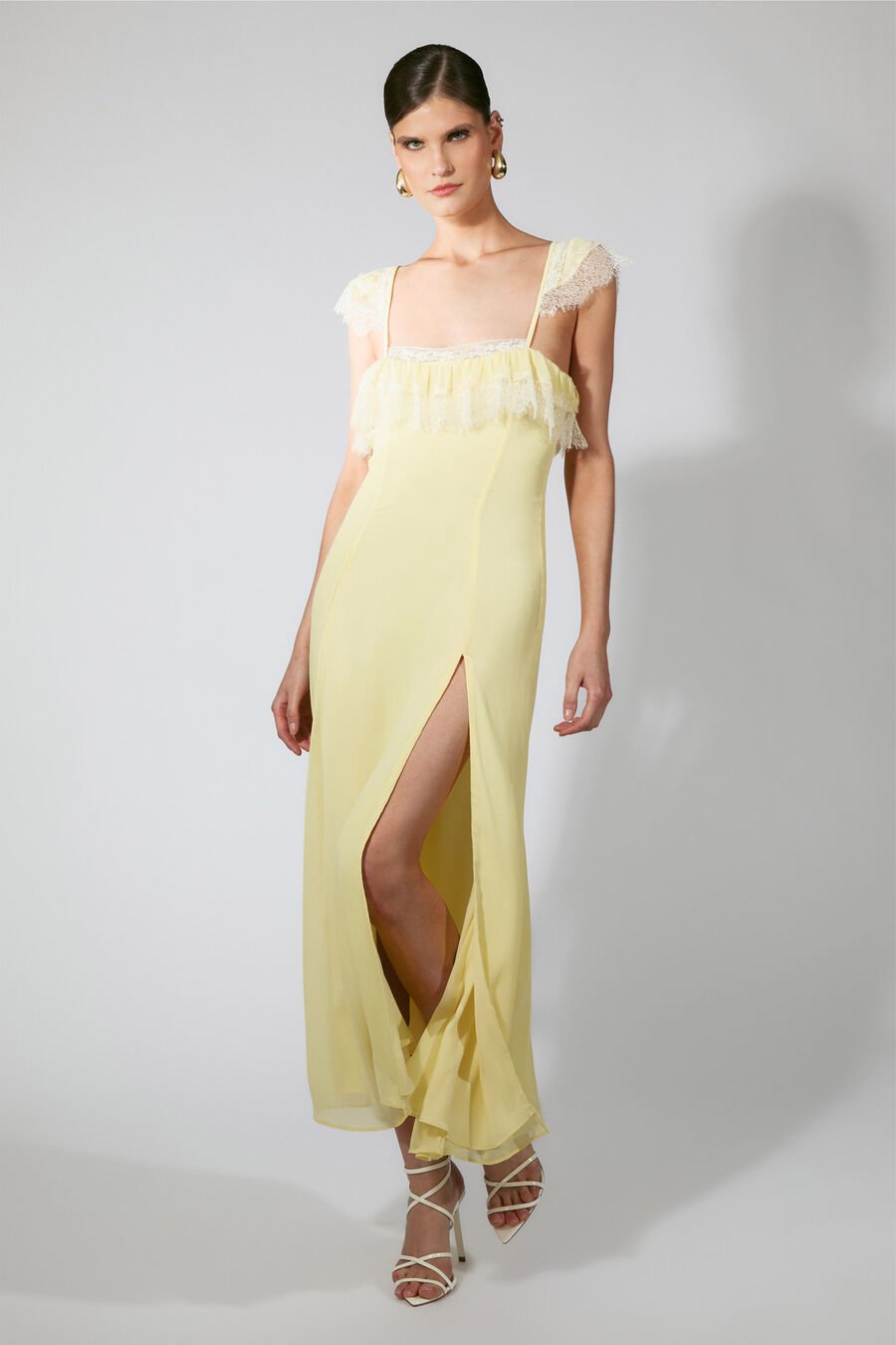 Arlia Lace Trim Maxi Dress