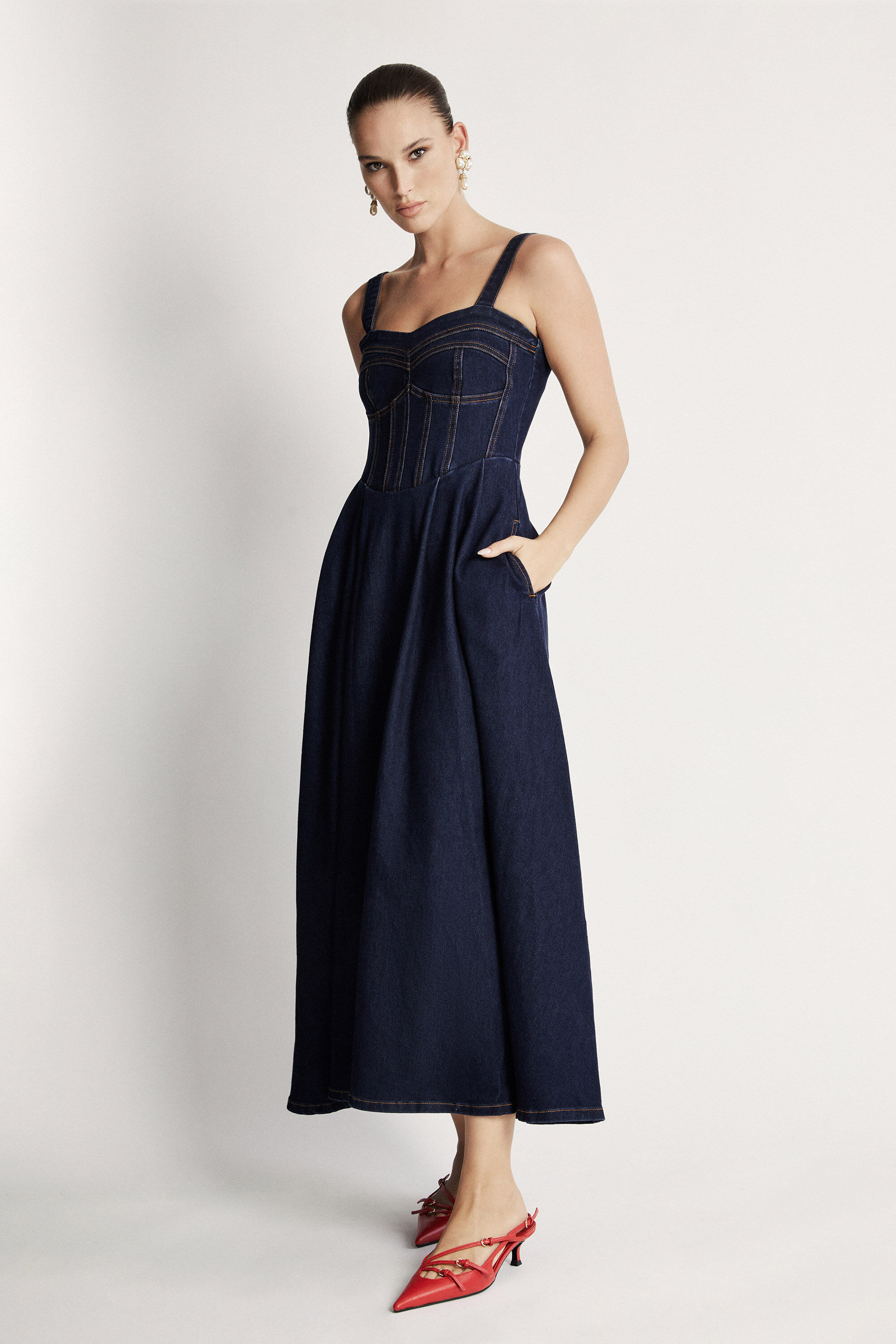 Night dress midi length shop