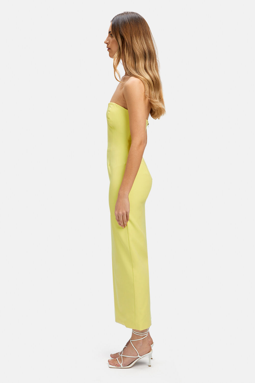 ELENI MIDI DRESS in colour BUTTERCUP