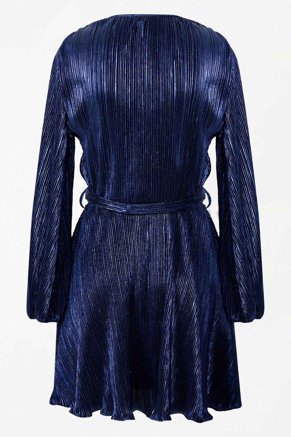 BELLISSA PLEAT DRESS in colour EVENING BLUE