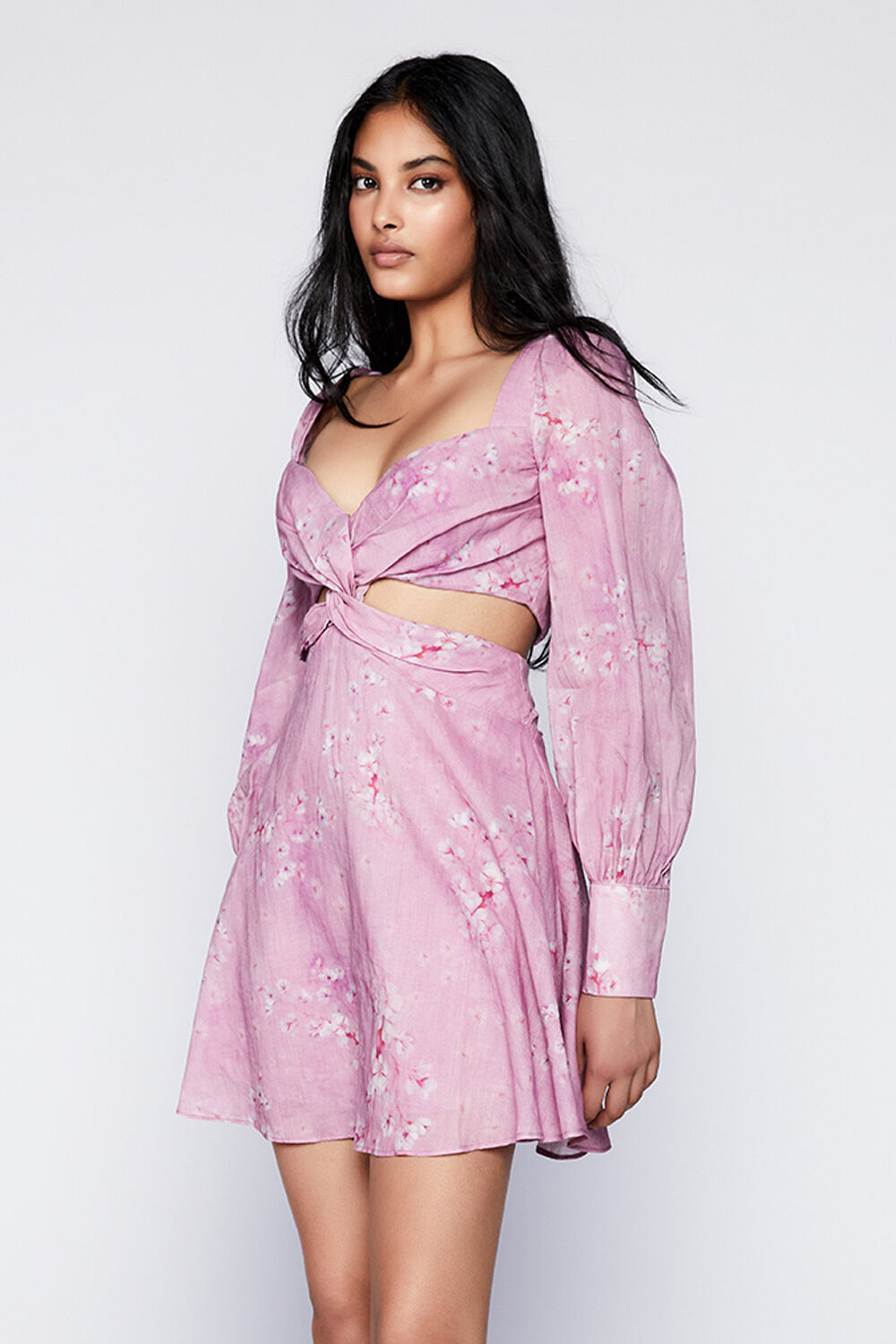FLORITA MINI DRESS in colour PEACH WHIP