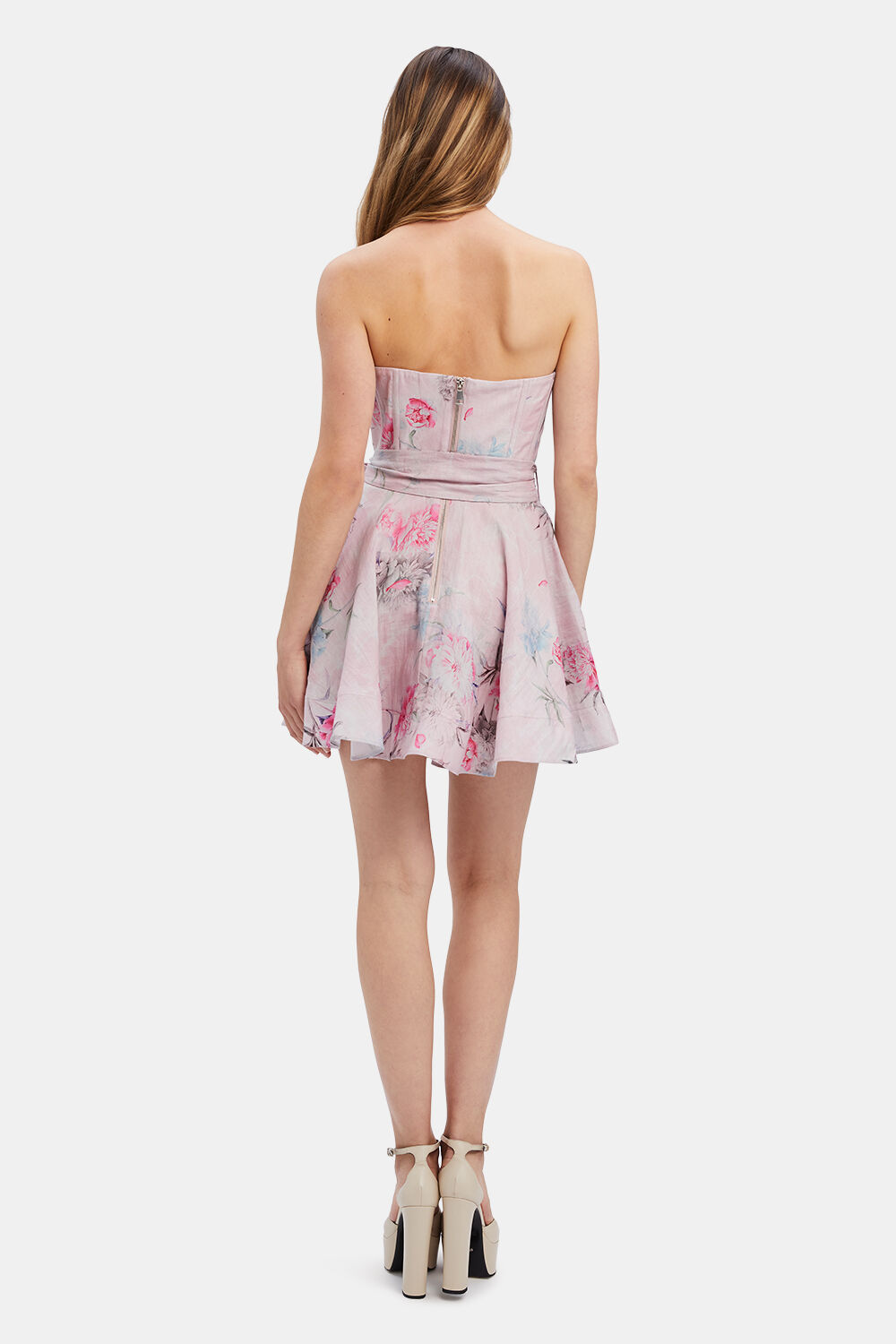 ADALINE MINI DRESS in colour FIERY RED
