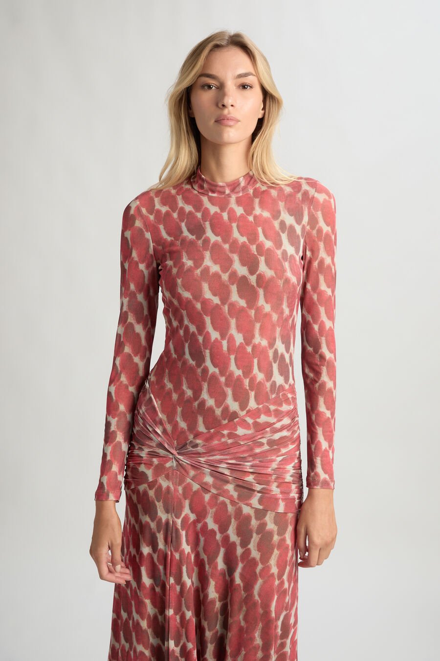 Lea Printed Mesh Dress