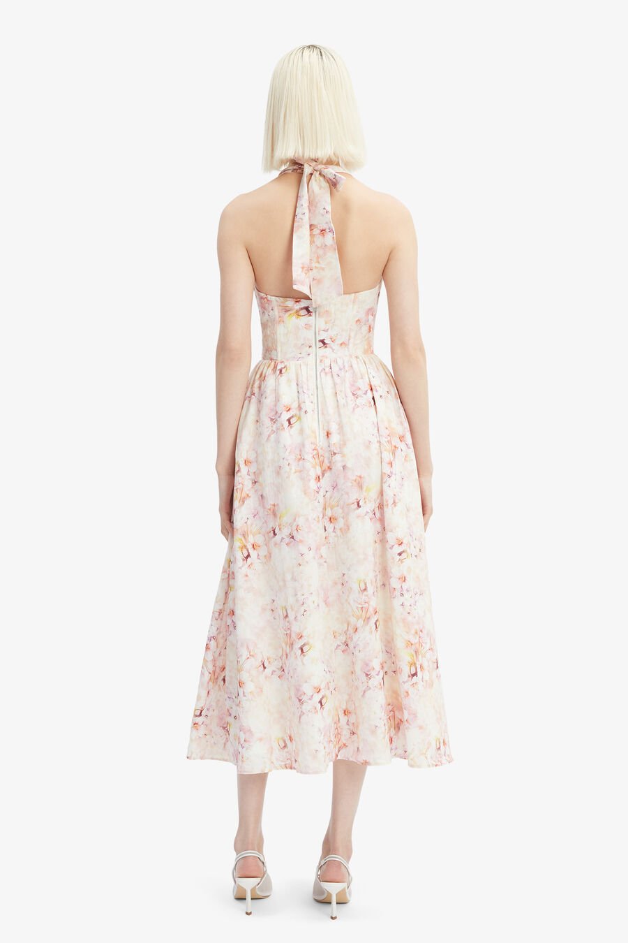 KYLEN PRINTED MIDI DRESS in colour PINK FLORA