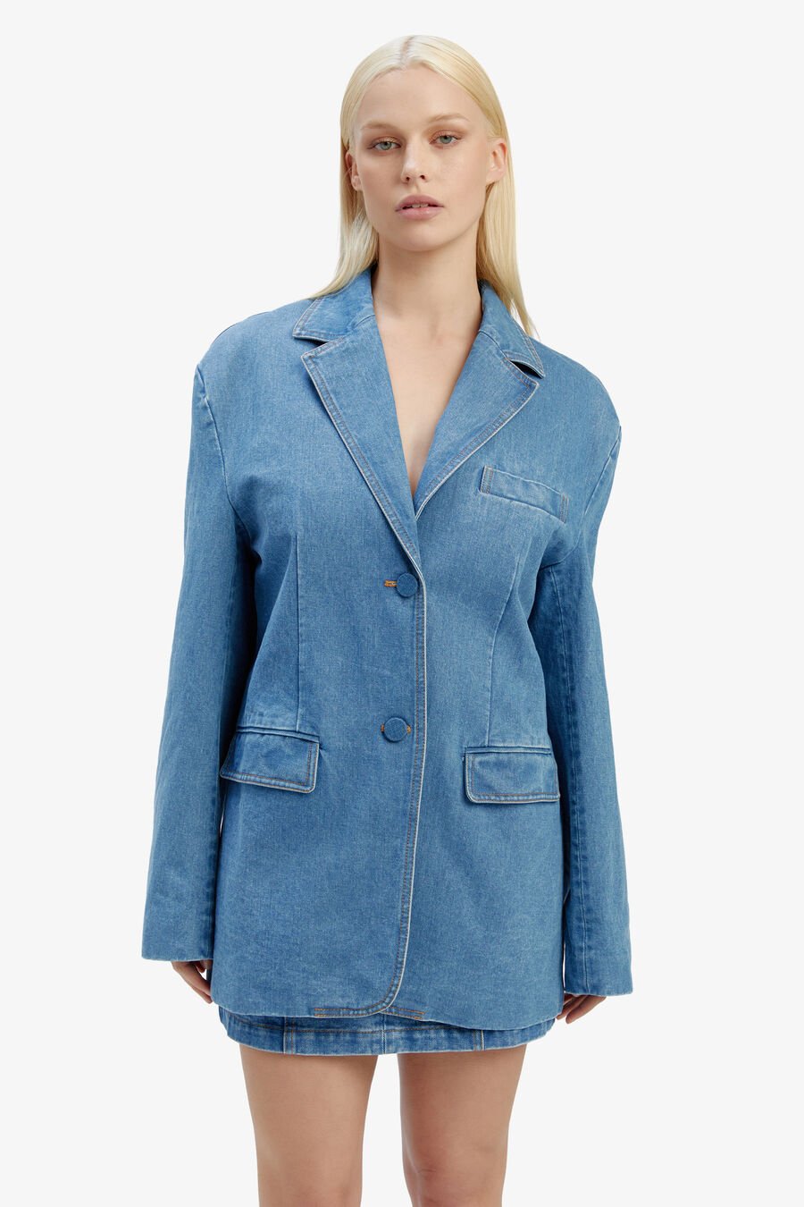 ABI DENIM OVERSIZED BLAZER in colour VINTAGE