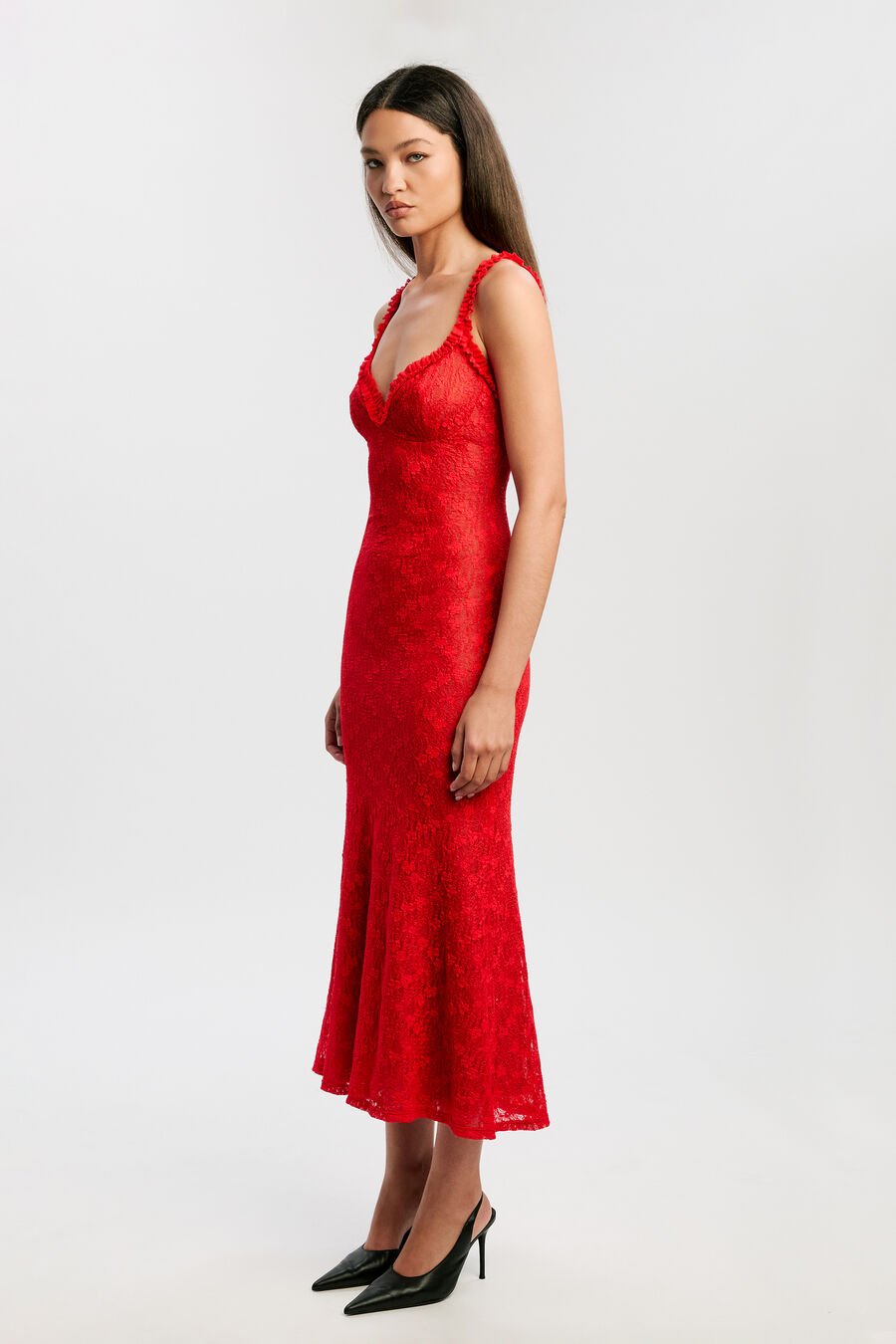 Alegra Stretch Lace Midi Dress