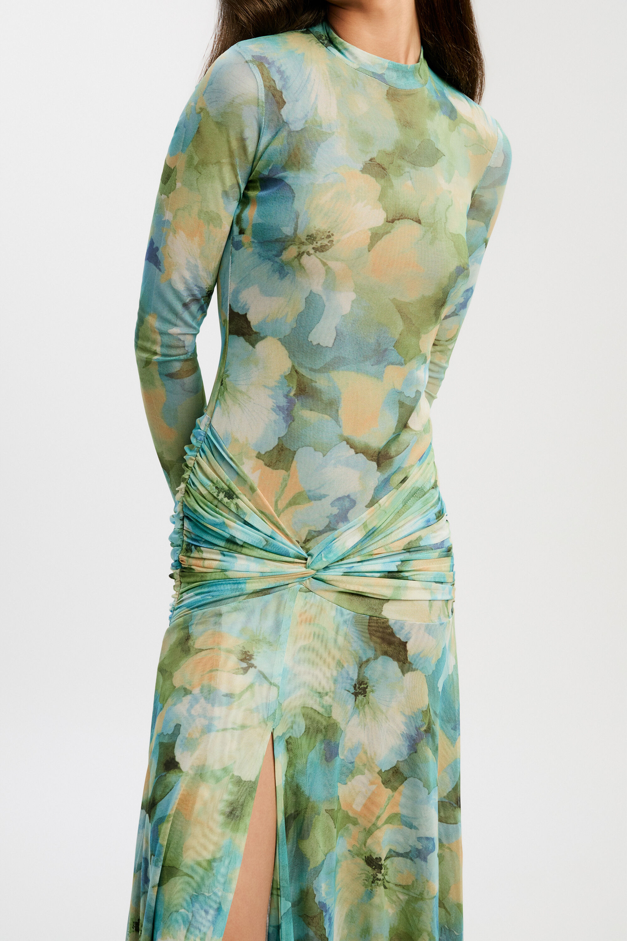 bardot green floral dress Maya Sage Green Floral Embellished Bardot Maxi Dress – Maya Deluxe main image 1