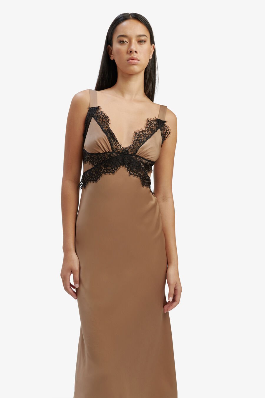 Delta Satin Midi Dress