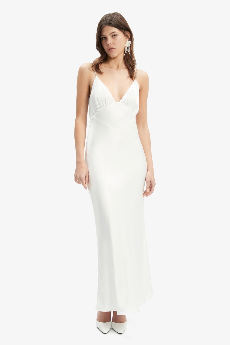 CAPRI DIAMONTE SLIP DRESS in colour ORCHIDWHT