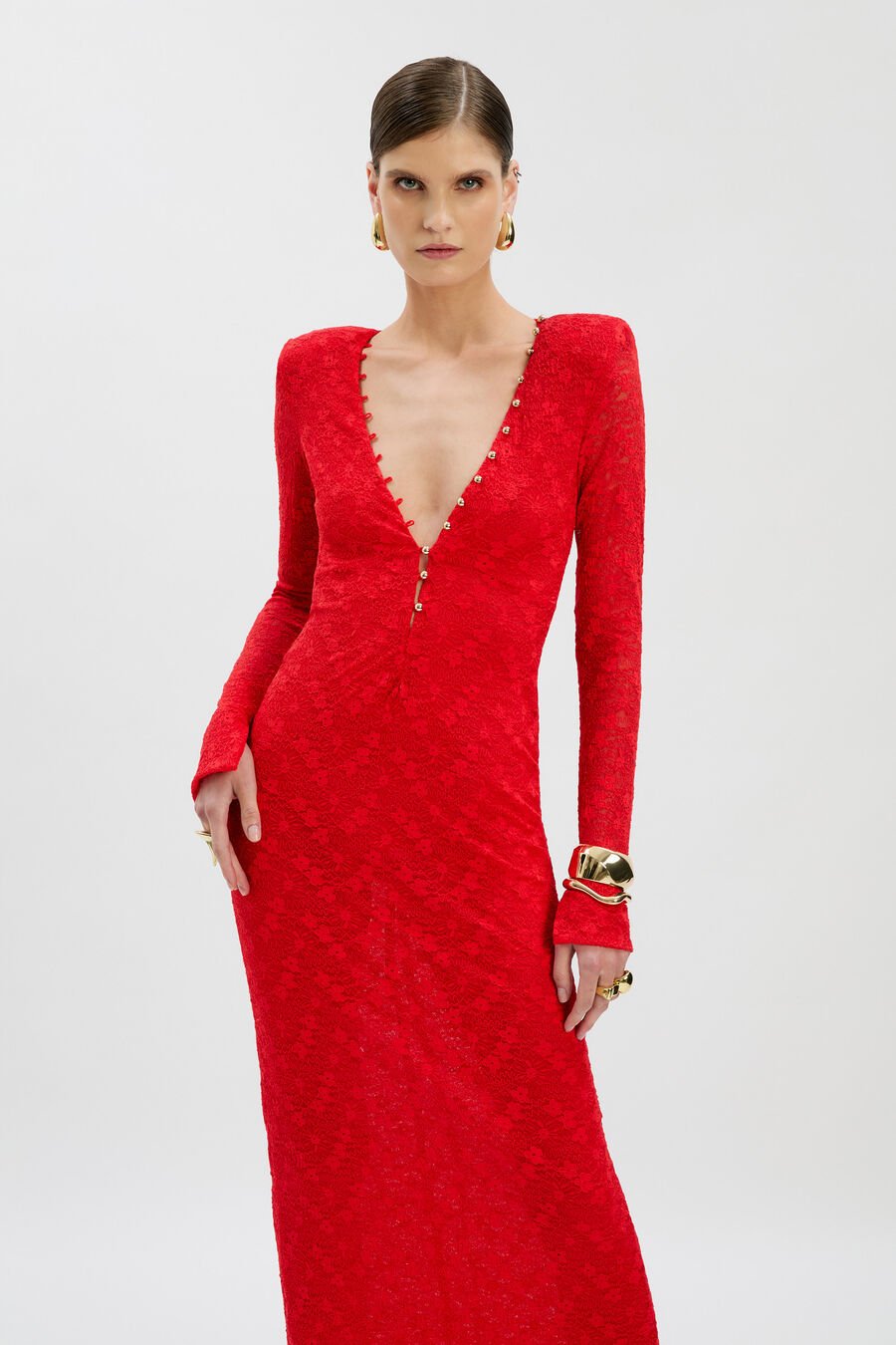 Zenia Long Sleeve Midi Dress