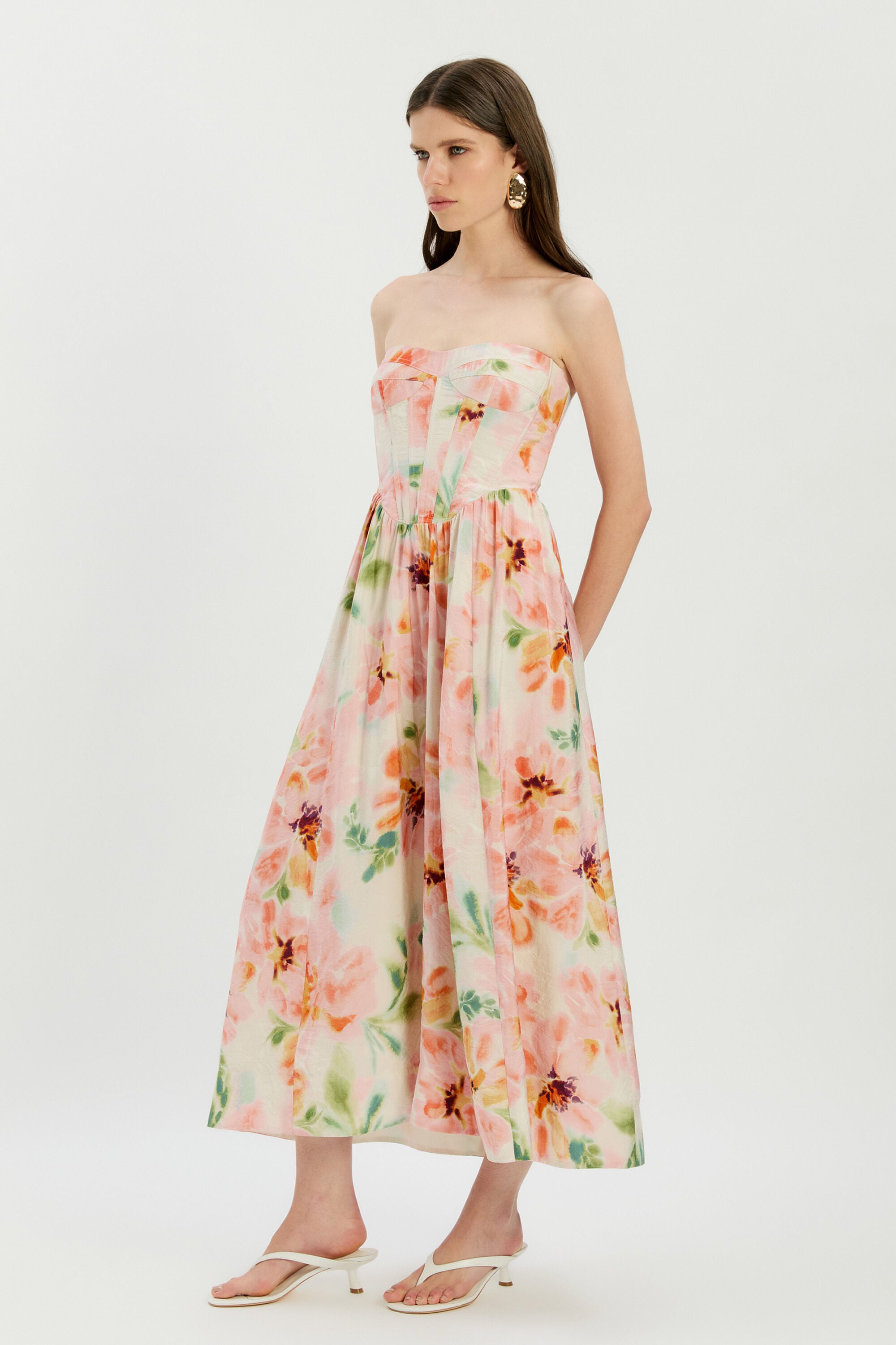 bardot lola corset midi dress BARDOT Lola Corset Midi Dress
