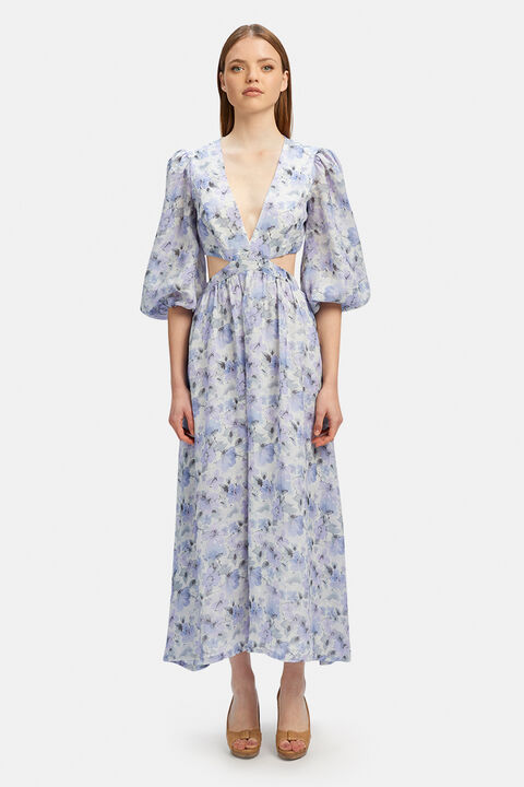 ALSTON MIDI DRESS in colour METEORITE