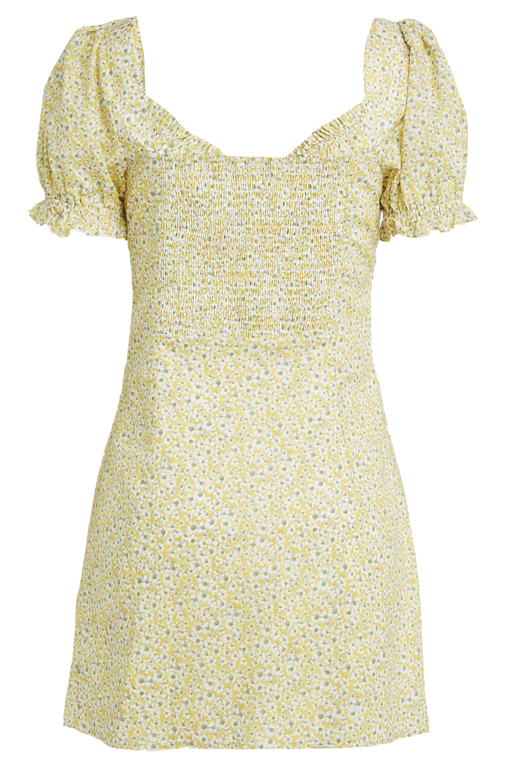 yellow and cream dress