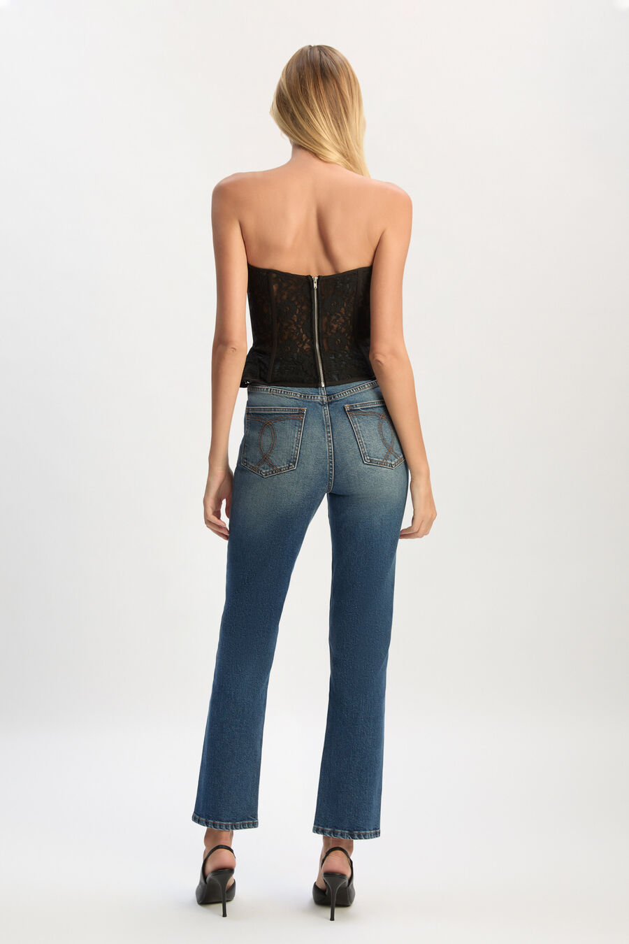 Cristo Strapless Lace Bustier