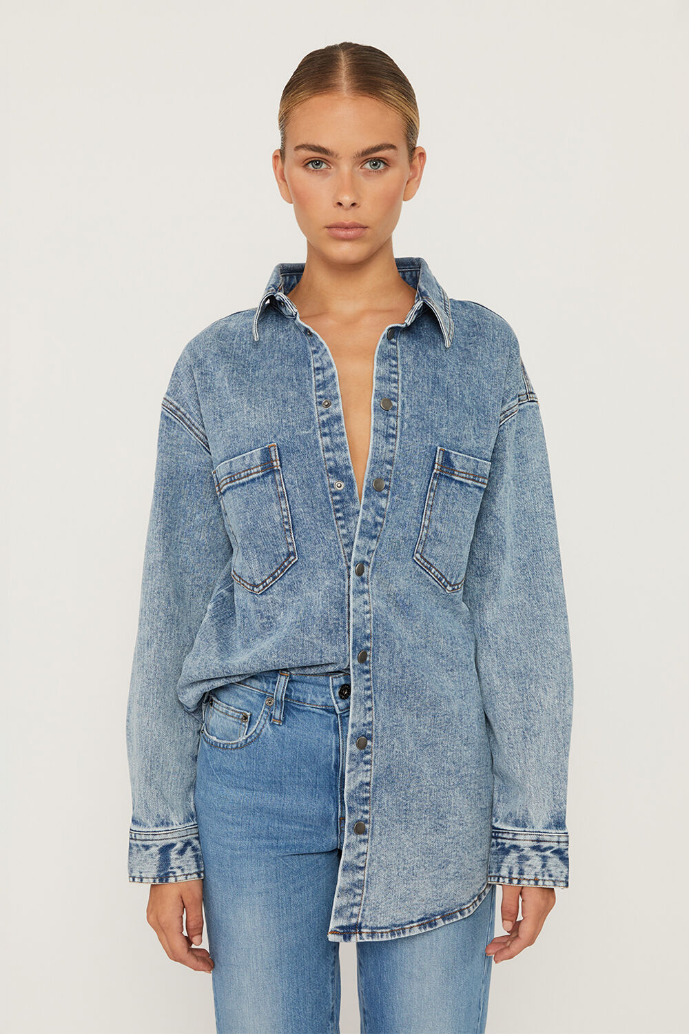 R13 oversized denim best sale shirt