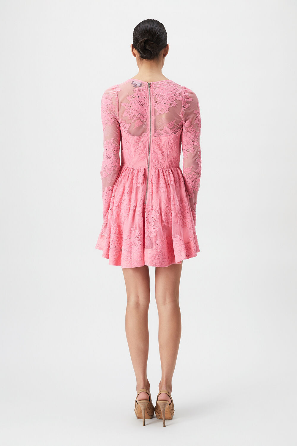 ELLIE LACE CORSET DRESS in colour JET BLACK