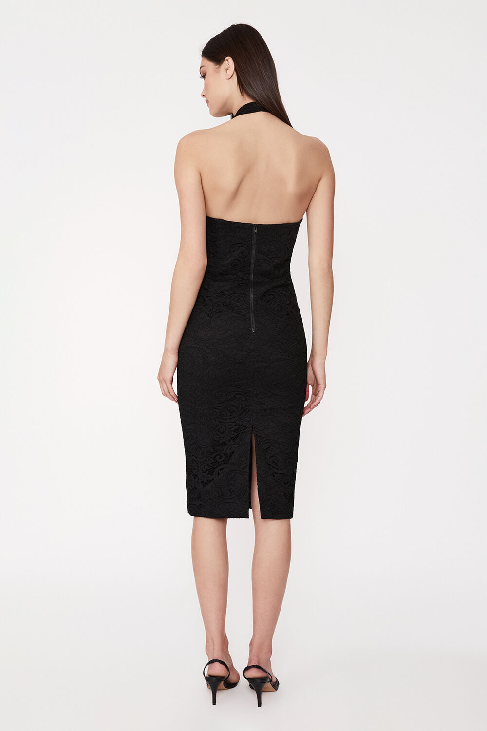 RIVIERA CORSET DRESS in colour CAVIAR