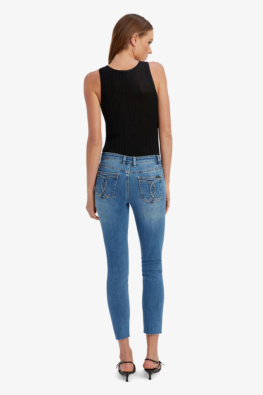 KATE TRASHED HIPSTER JEANS in colour Dark Vintage