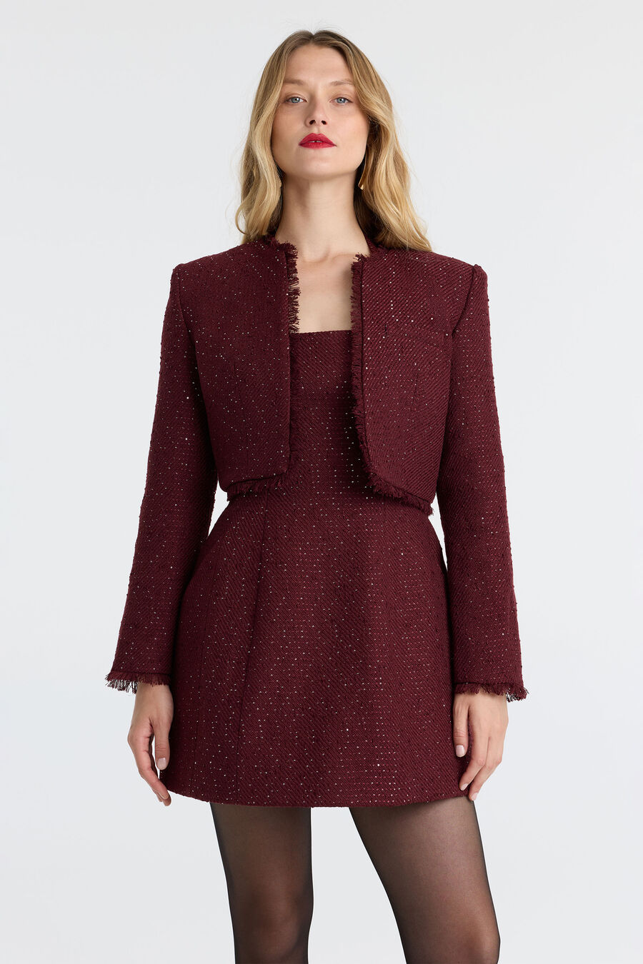 Nevelle Boucle Cropped Jacket