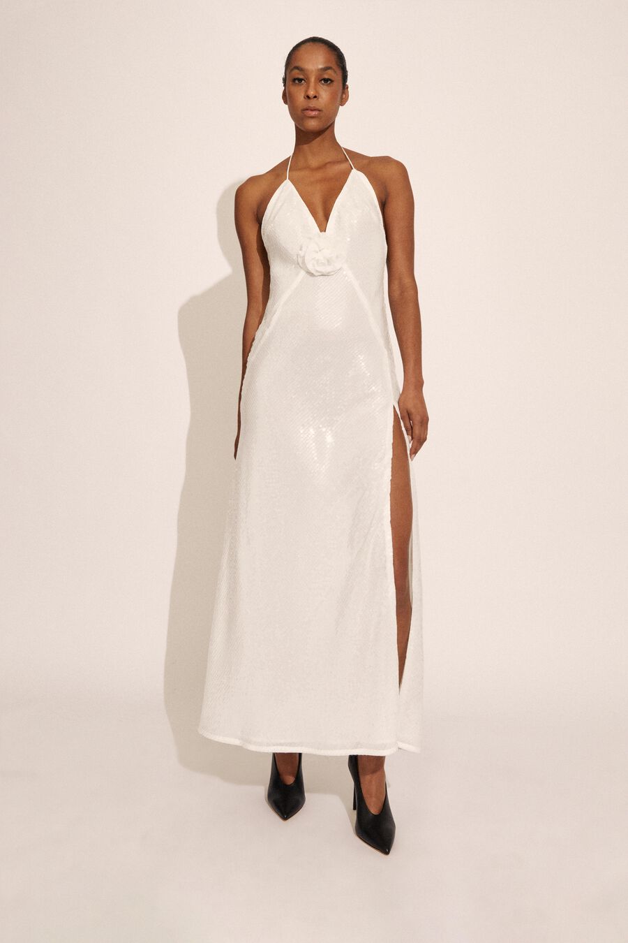 Bardot Aradia Sequin Halter Dress Orchid Wht Bardot Aradia Sequin Halter Dress Orchid Wht