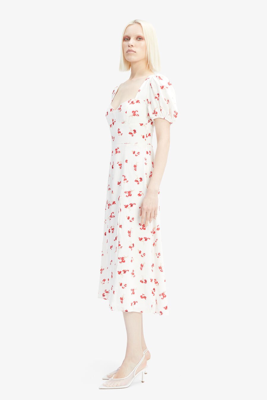 GILLIAN MIDI DRESS in colour Summer White Floral
