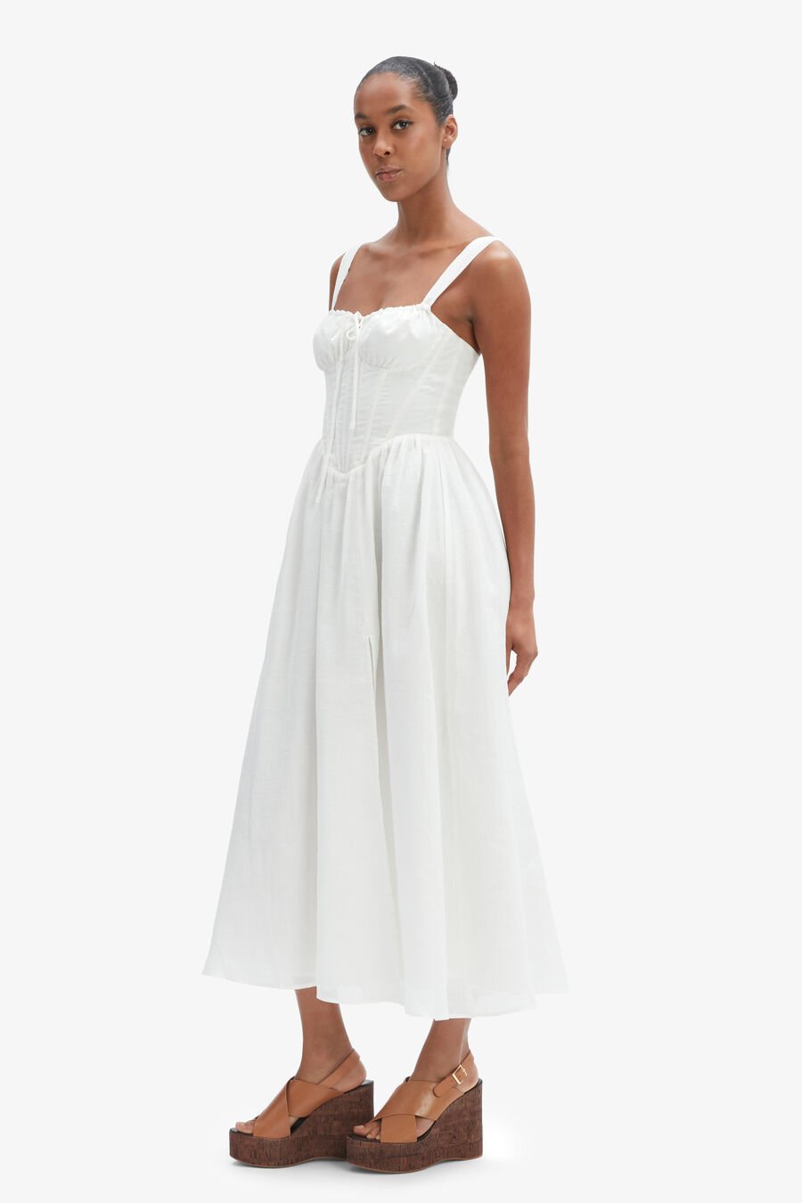 ESRA MIDI DRESS in colour ORCHIDWHT