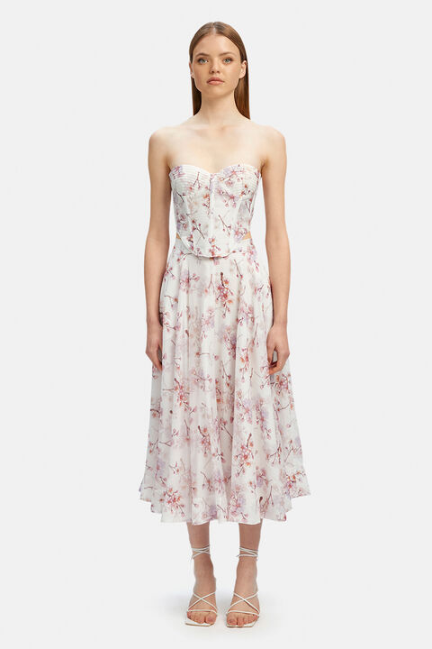 GRACIOUS MIDI SKIRT in colour BLOSSOM