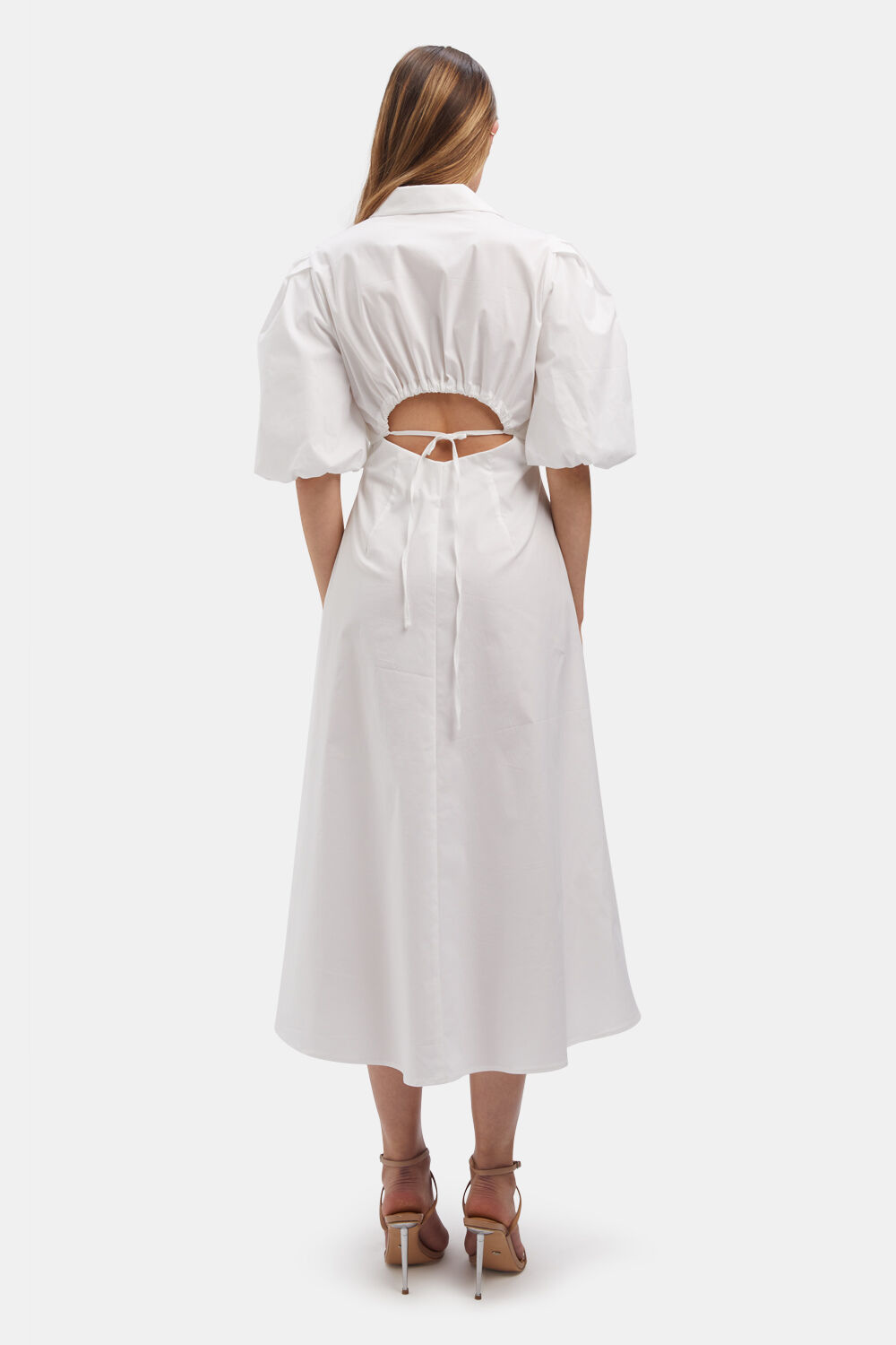 HADES MIDI SHIRT DRESS in colour BRIGHT WHITE