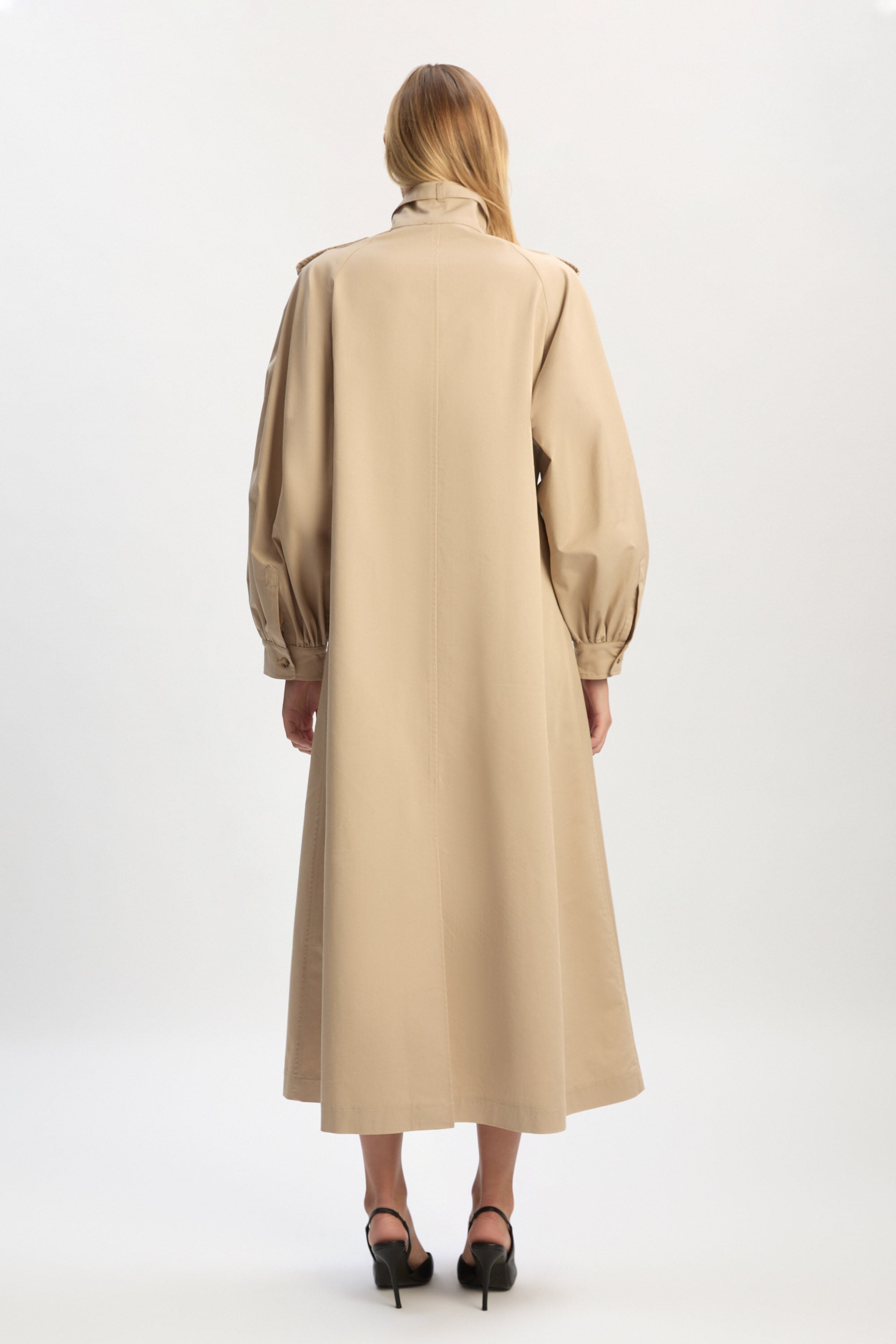 Isler Longline Trench Coat In Latte | Bardot