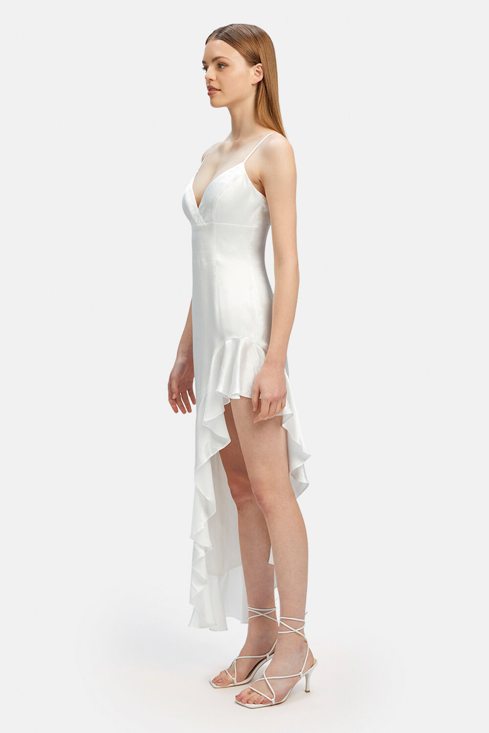 EMBER MIDI DRESS in colour CLOUD DANCER