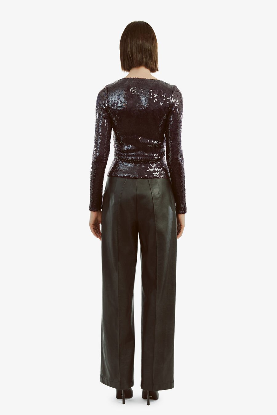 VERONA SEQUIN TOP in colour PURPLE
