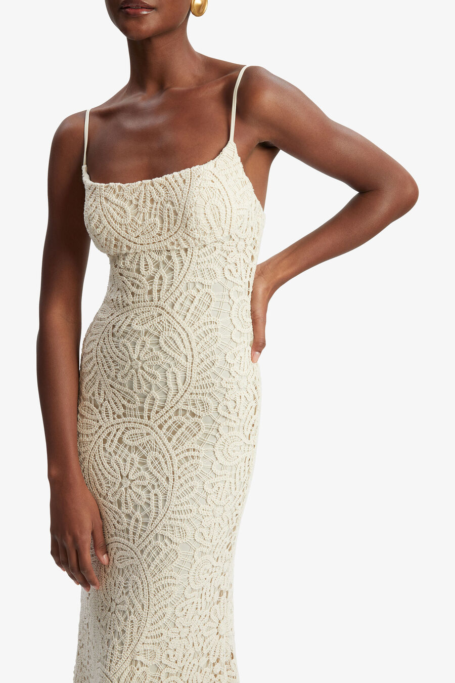 Adoni Crochet Midi Dress