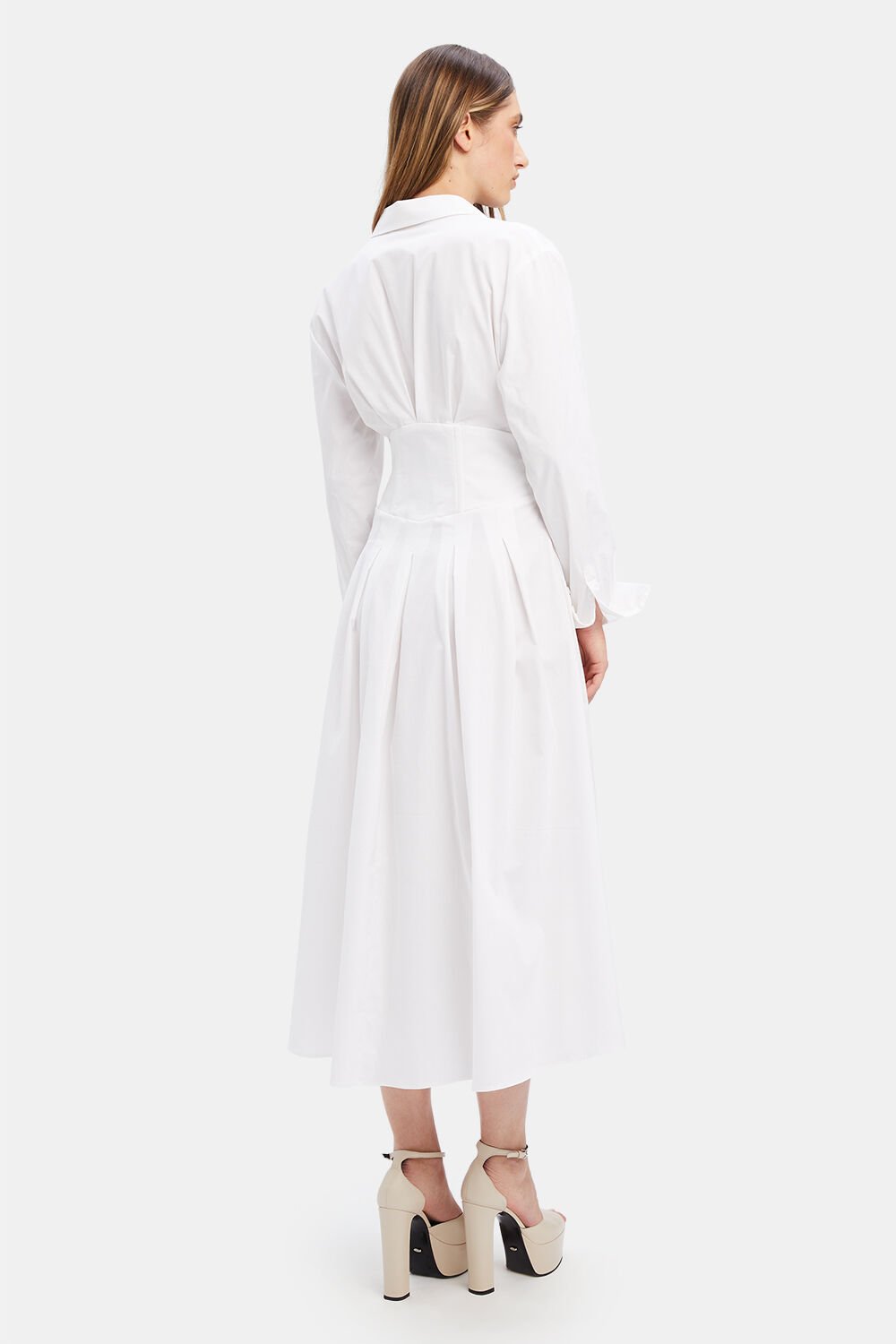White corset on sale shirt dress