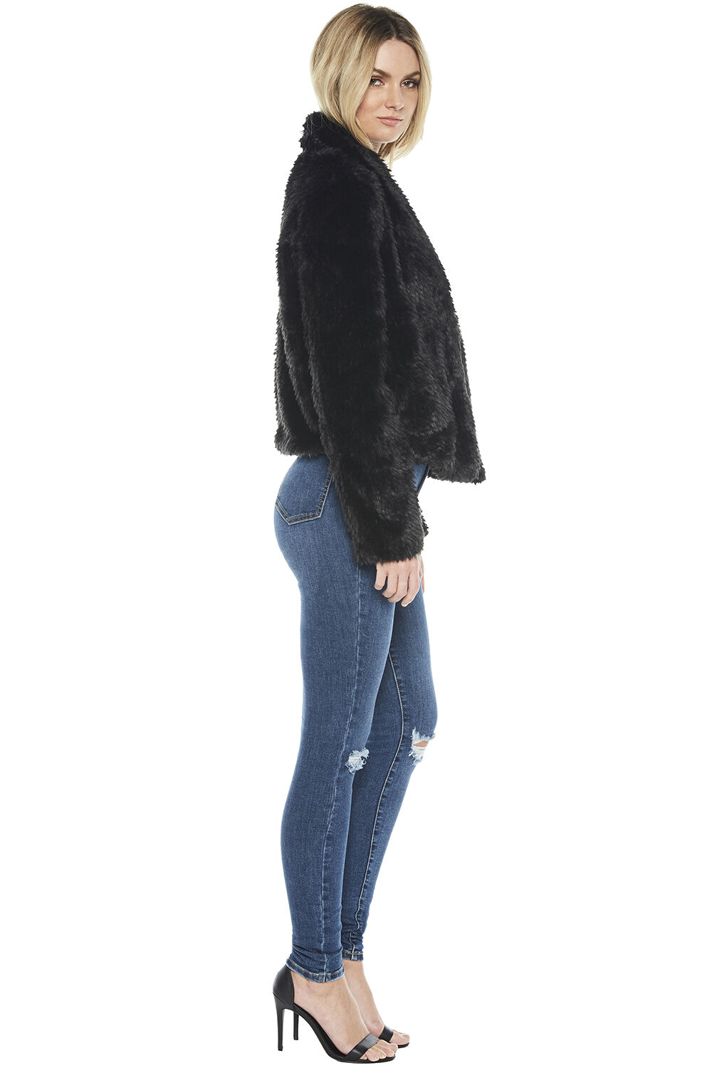 Bardot fur jacket store