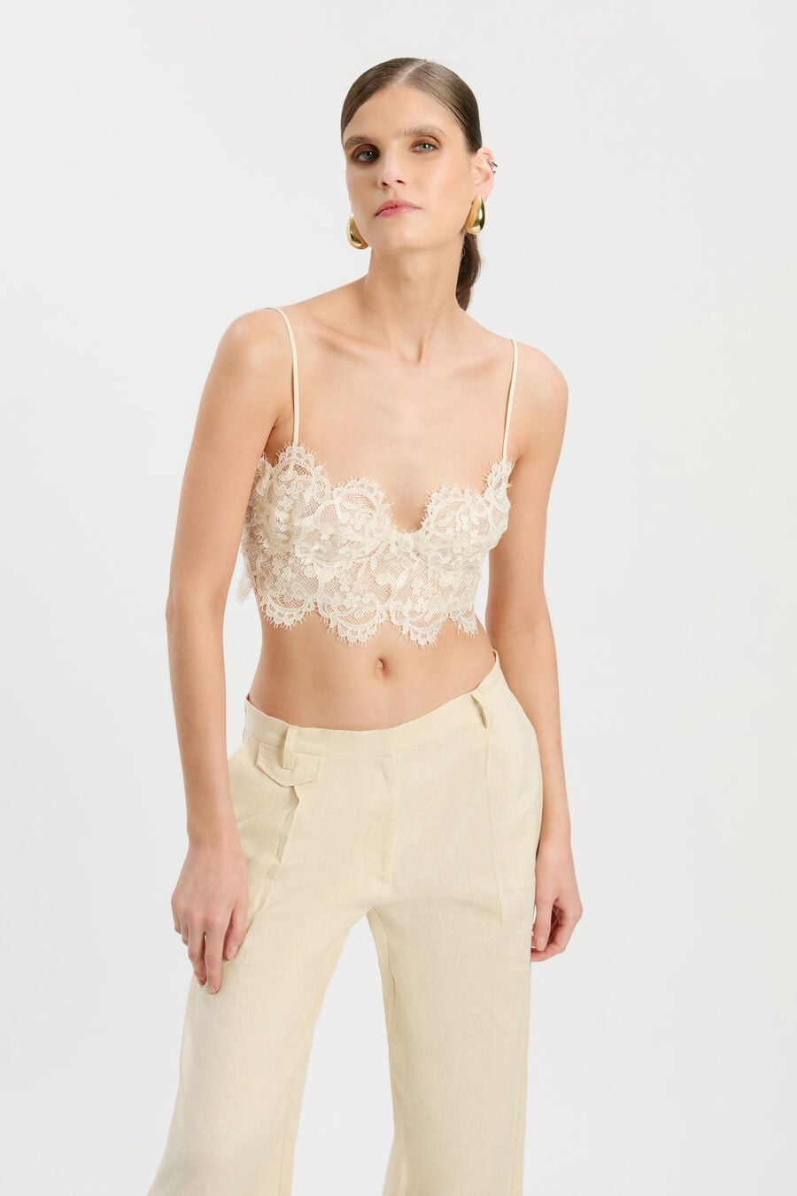 LINELLA LACE BRALETTE in colour Ivory