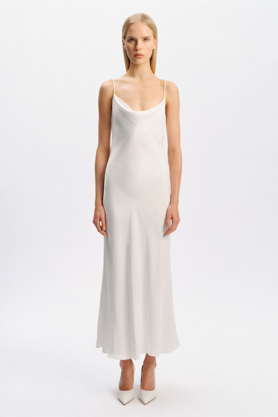 Mirana Satin Slip Midi Dress