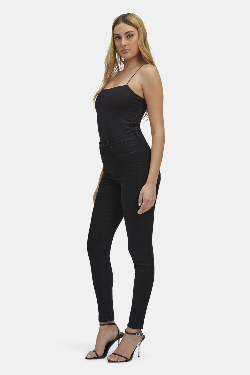 Khloe Hi Jeans In Black Bardot