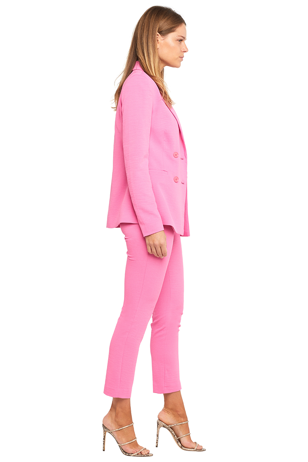 bardot pink suit