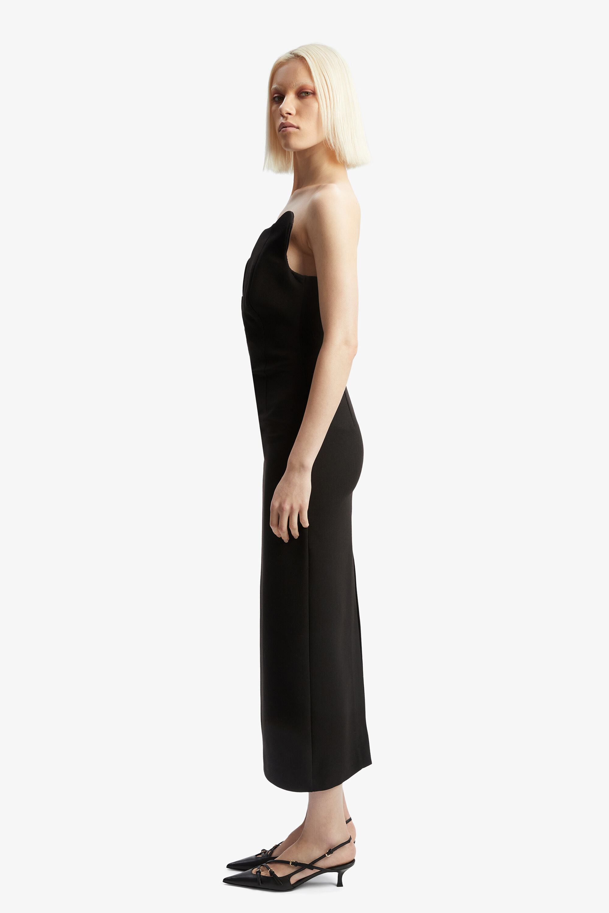 ◆Loulouseoul◆ Rosy Balloon Shirring Midi Dress Black S1277 WB_HR_CL134919002-