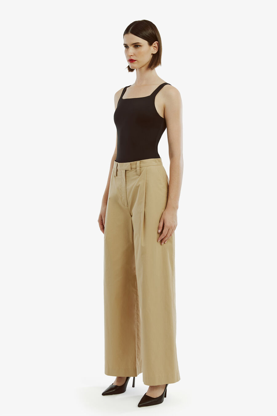 FAITH RELAXED PANT in colour BEIGE