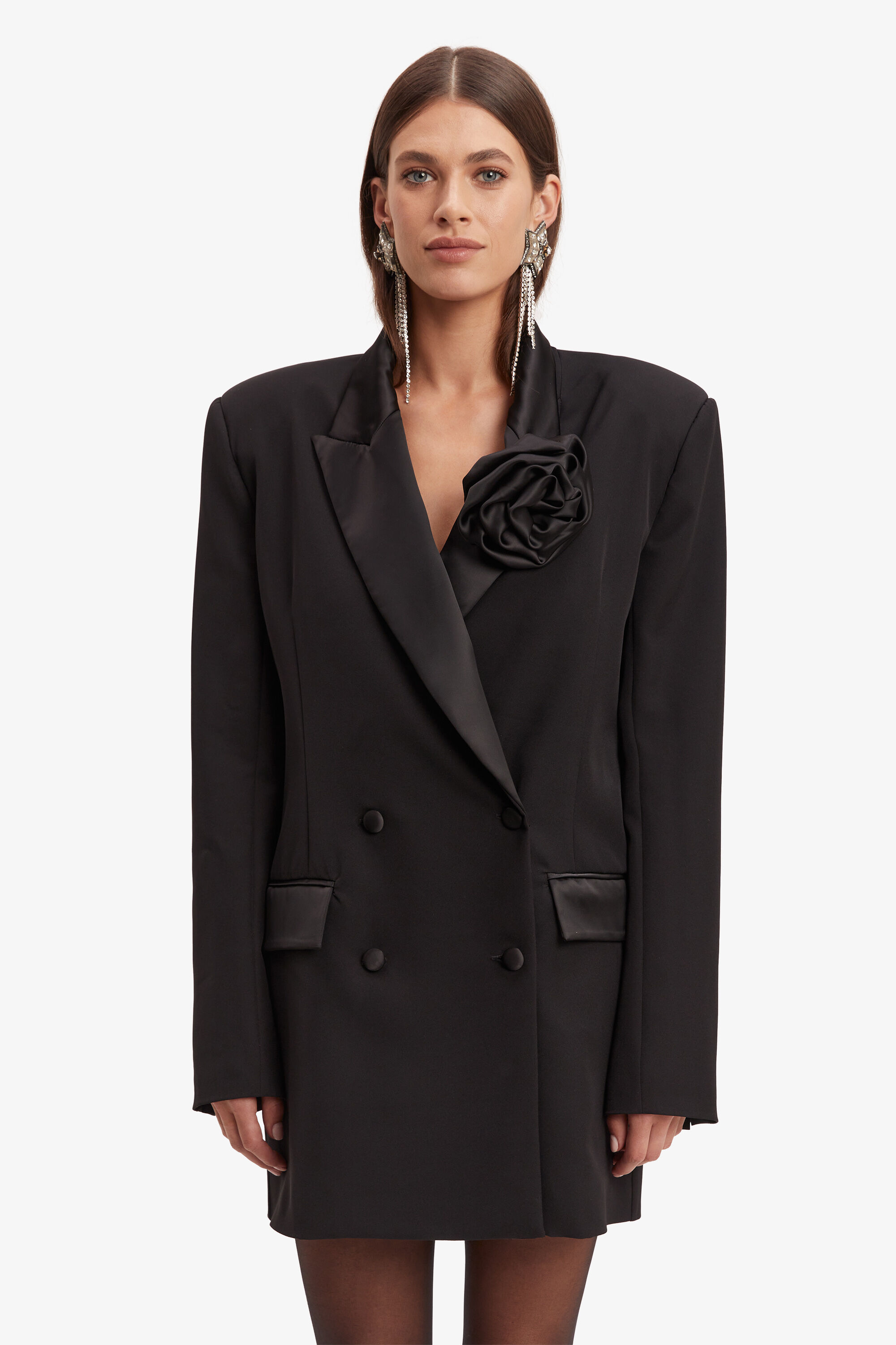 Bardot tuxedo dress new arrivals